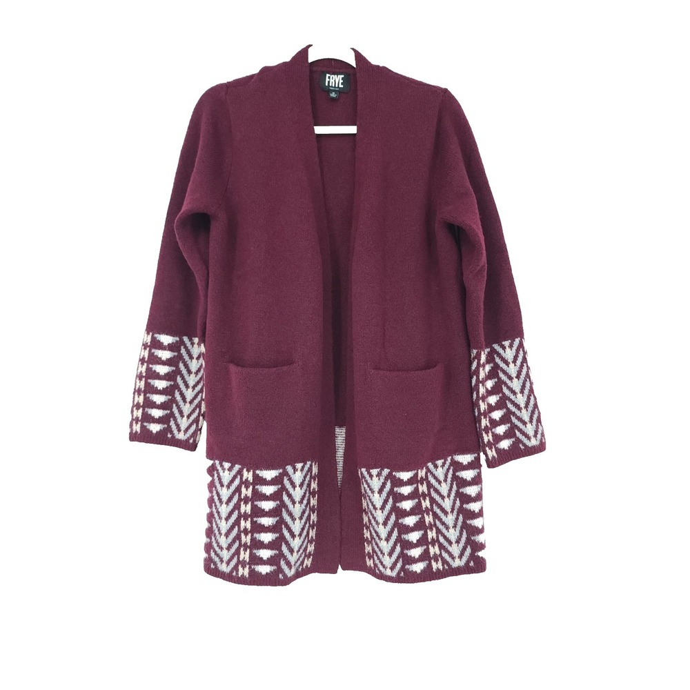 Frye Boho Western Open Cardigan Duster Women M Aztec Tribal Festival Soft